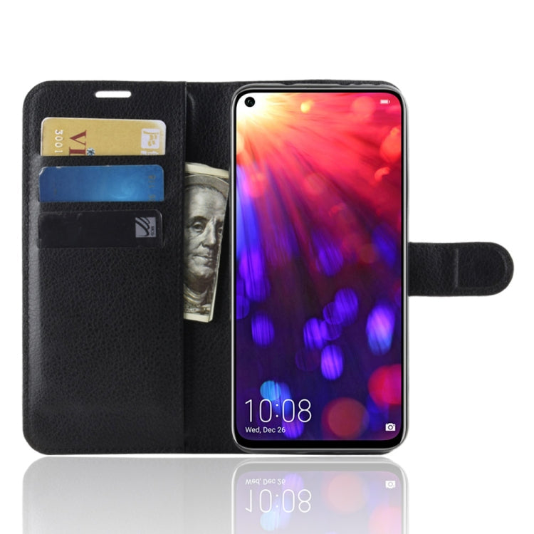 Litchi Texture Horizontal Flip Leather Case for Huawei Honor View 20, with Wallet & Holder & Card Slots