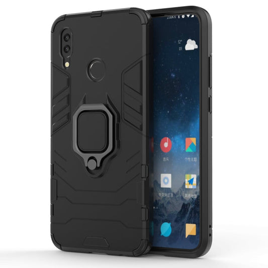 PC + TPU Shockproof Protective Case for Huawei P Smart (2019), with Magnetic Ring Holder