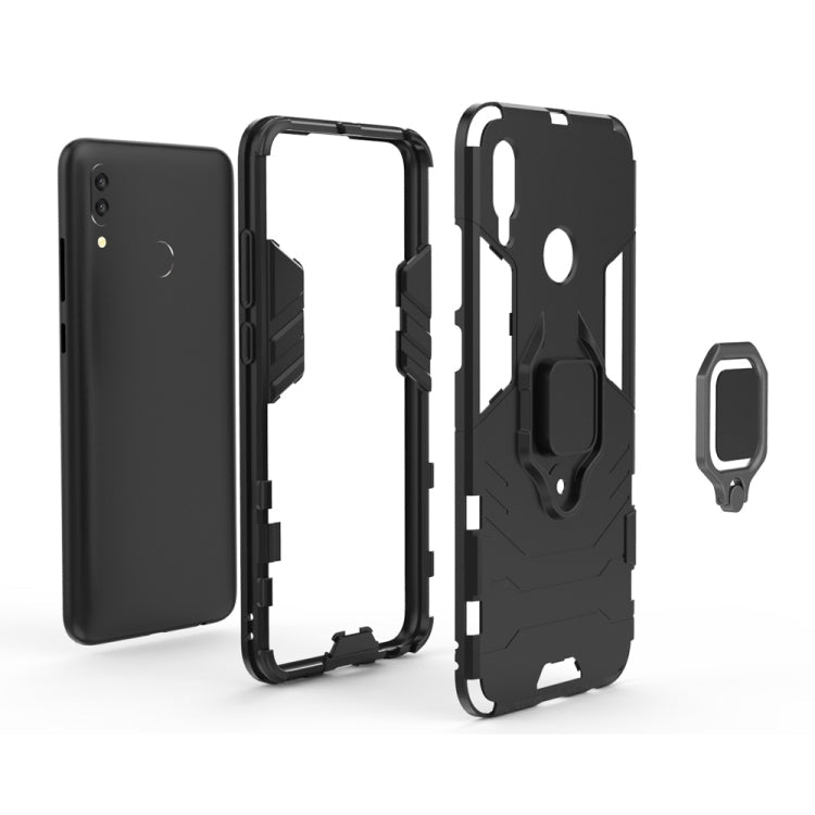 PC + TPU Shockproof Protective Case for Huawei P Smart (2019), with Magnetic Ring Holder