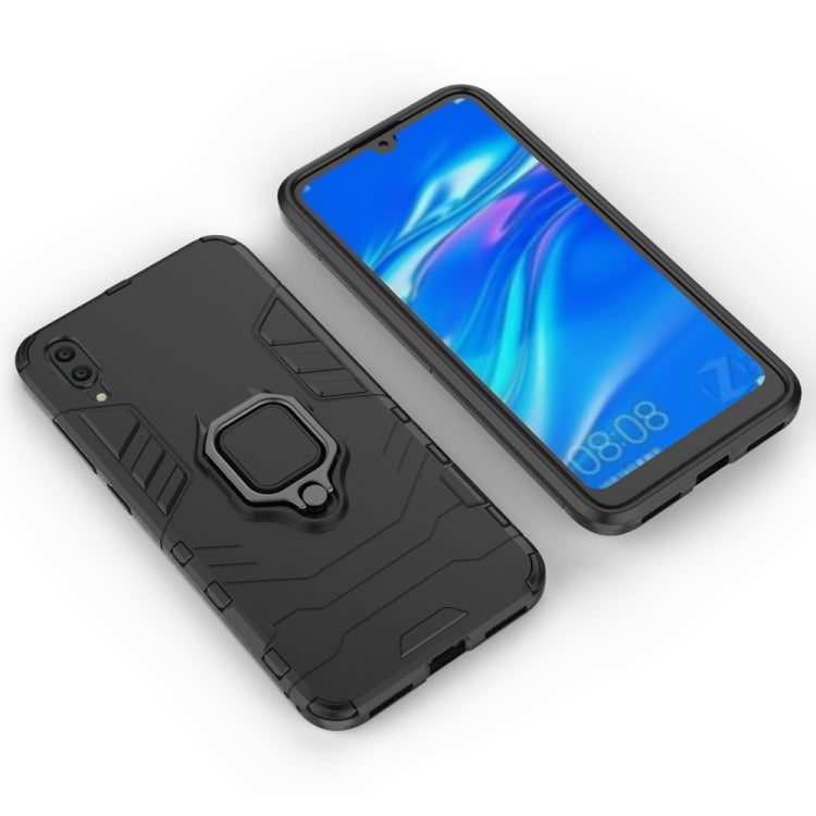 PC + TPU Shockproof Protective Case for Huawei  Enjoy 9, with Magnetic Ring Holder