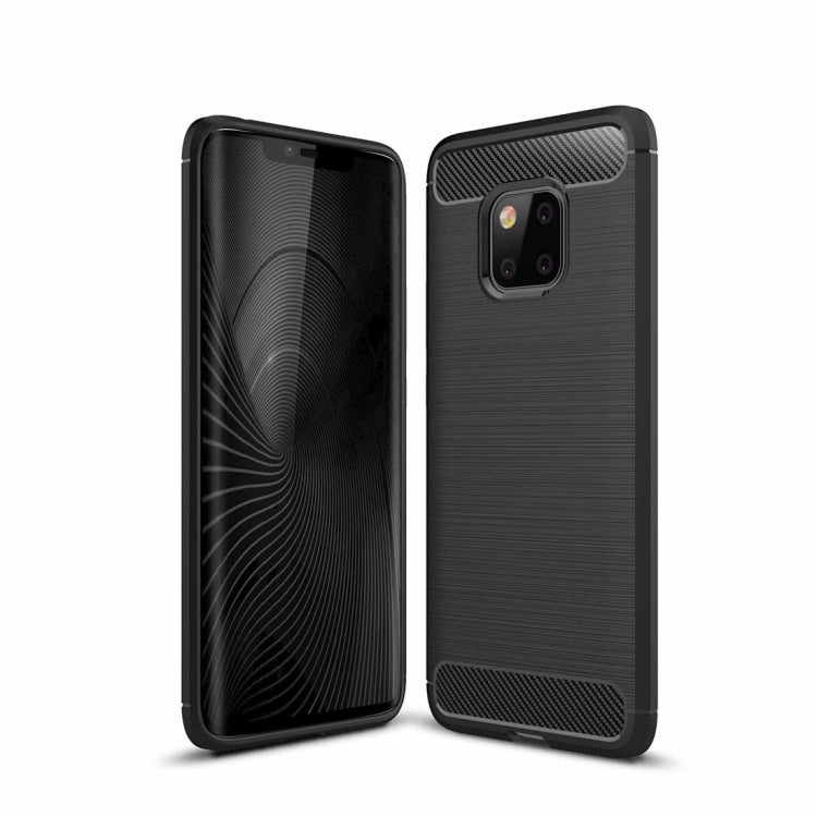 Brushed Texture Carbon Fiber Shockproof TPU Case for Huawei Mate 20 Pro