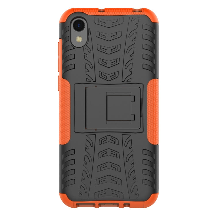 Shockproof  PC + TPU Tire Pattern Case for Huawei Honor 8s, with Holder