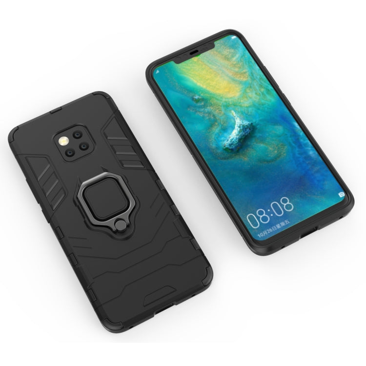 PC + TPU Shockproof Protective Case for Huawei Mate 20 Pro, with Magnetic Ring Holder