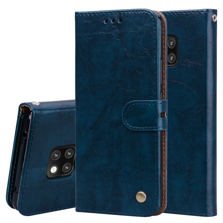 Business Style Oil Wax Texture Horizontal Flip Leather Case for Huawei Mate 20 Pro, with Holder & Card Slots & Wallet My Store