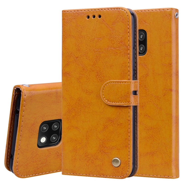 Business Style Oil Wax Texture Horizontal Flip Leather Case for Huawei Mate 20 Pro, with Holder & Card Slots & Wallet My Store