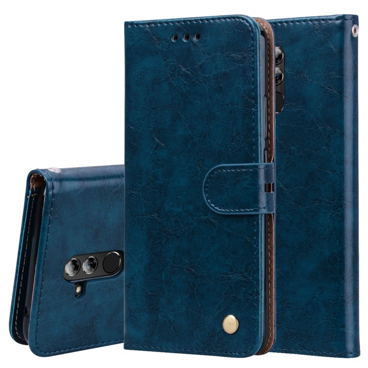 Business Style Oil Wax Texture Horizontal Flip Leather Case for Huawei Mate 20 Lite, with Holder & Card Slots & Wallet My Store