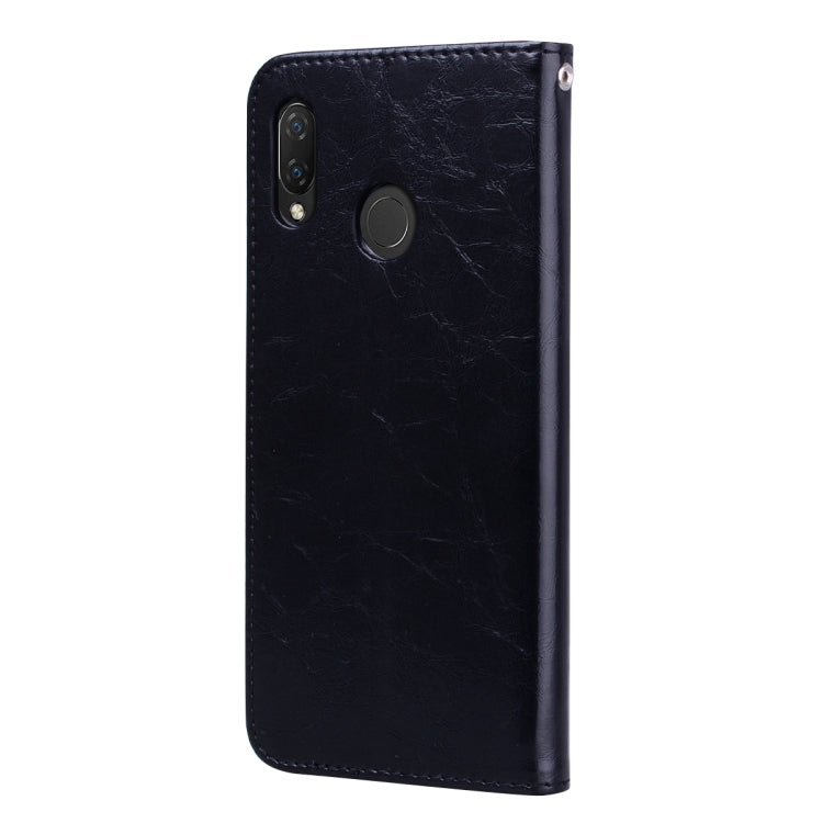 Business Style Oil Wax Texture Horizontal Flip Leather Case for Huawei Nova 3i & P smart Plus, with Holder & Card Slots & Wallet