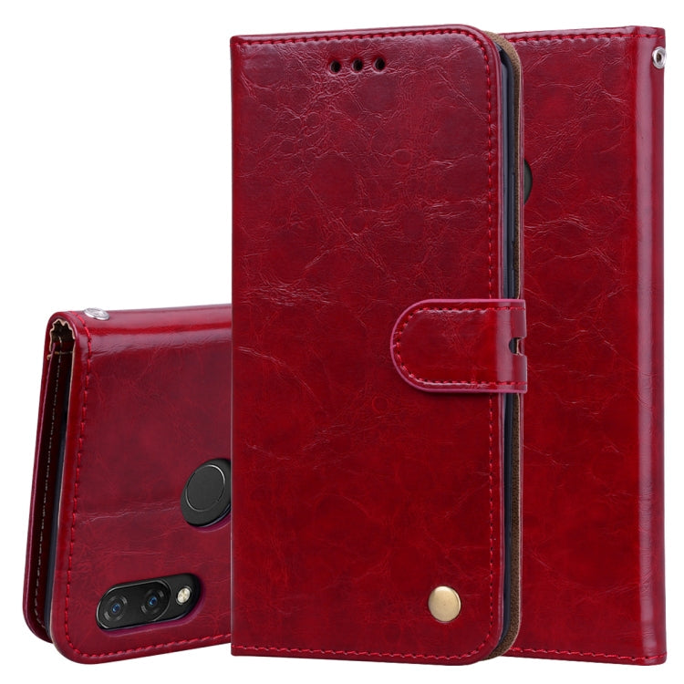 Business Style Oil Wax Texture Horizontal Flip Leather Case for Huawei Nova 3, with Holder & Card Slots & Wallet My Store