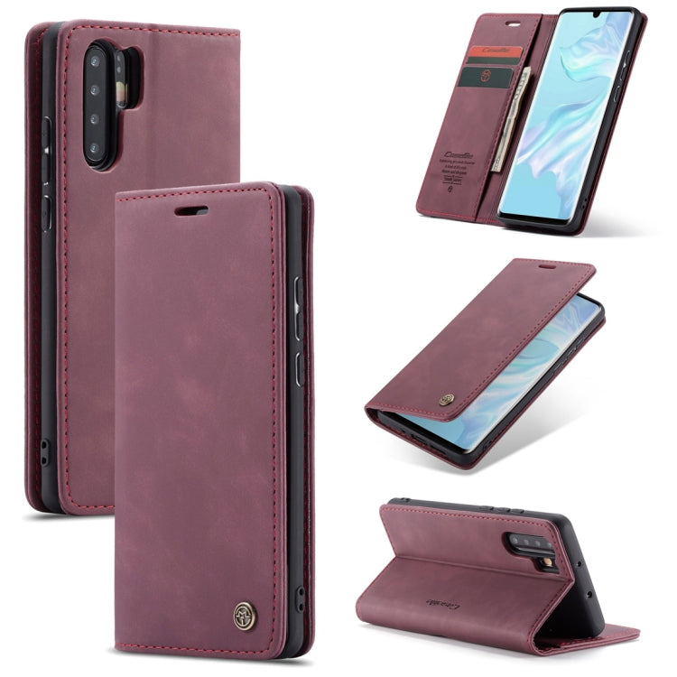 CaseMe-013 Multifunctional Retro Frosted Horizontal Flip Leather Case for Huawei P30 Pro, with Card Slot & Holder & Wallet