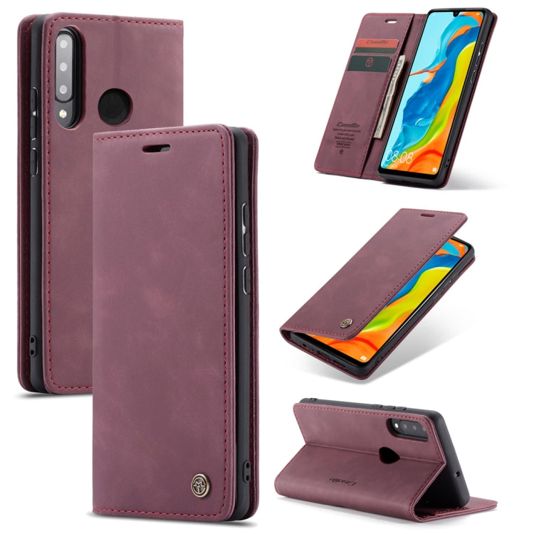 CaseMe-013 Multifunctional Retro Frosted Horizontal Flip Leather Case for Huawei P30 Lite, with Card Slot & Holder & Wallet My Store