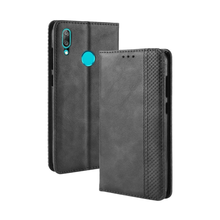 Magnetic Buckle Retro Texture Horizontal Flip Leather Case for Huawei Y7 (2019) / Y7 Prime (2019), with Holder & Card Slots & Wallet My Store