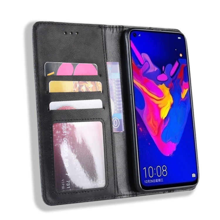 Magnetic Buckle Retro Texture Horizontal Flip Leather Case for Huawei Honor View 20, with Holder & Card Slots & Wallet My Store