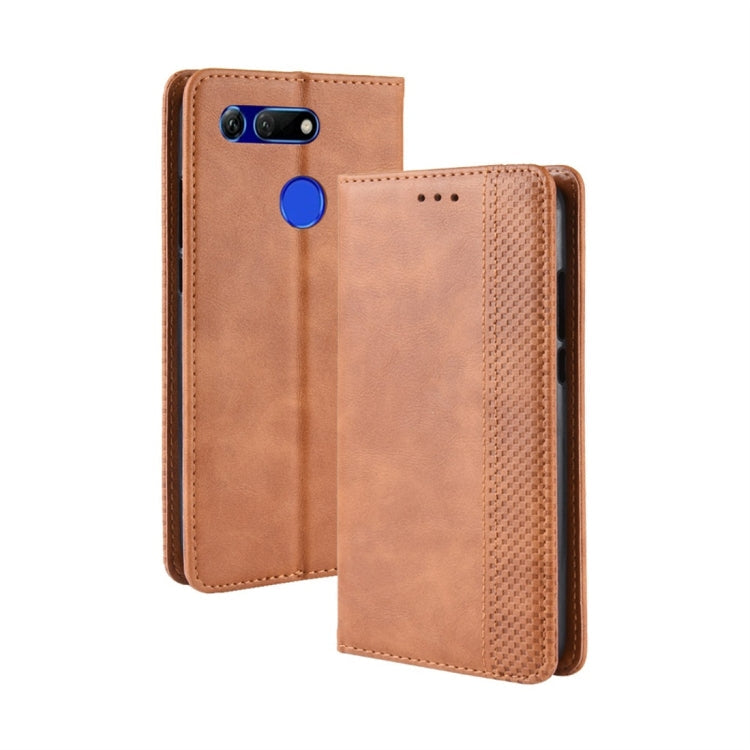 Magnetic Buckle Retro Texture Horizontal Flip Leather Case for Huawei Honor View 20, with Holder & Card Slots & Wallet My Store