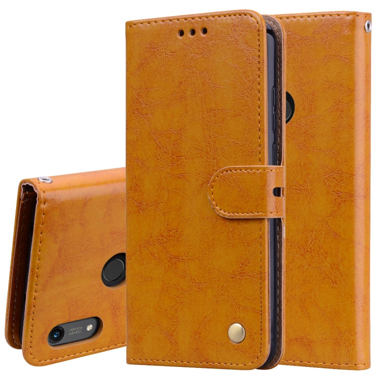 Business Style Oil Wax Texture Horizontal Flip Leather Case for Huawei Y6 (2019) / Honor 8A, with Holder & Card Slots & Wallet My Store