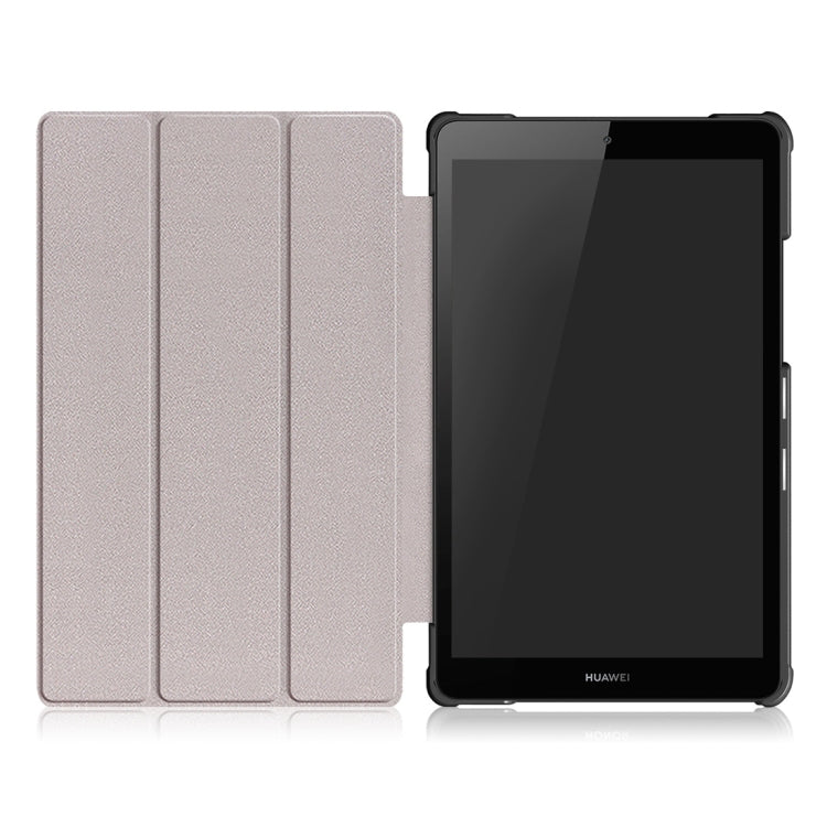 Custer Texture Horizontal Flip Leather Case for Huawei MediaPad M5 Lite 8 inch , with Three-folding Holder