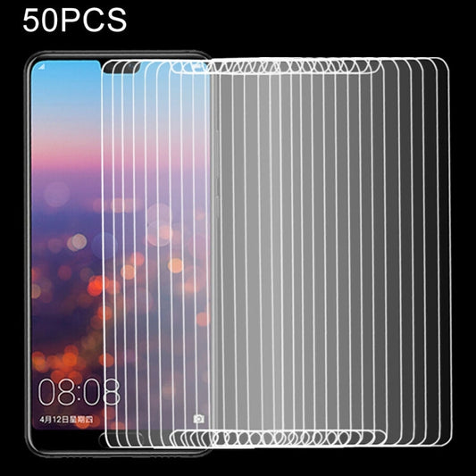 50 PCS for Huawei P20 0.26mm 9H Surface Hardness 2.5D Explosion-proof Tempered Glass Screen Film, No Retail Package