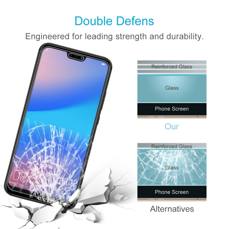 50 PCS for Huawei P20 Lite 0.26mm 9H Surface Hardness 2.5D Explosion-proof Tempered Glass Screen Film, No Retail Package My Store