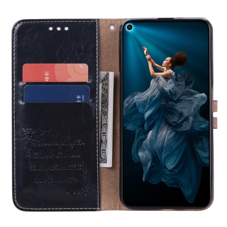 Business Style Oil Wax Texture Horizontal Flip Leather Case for Huawei Honor 20, with Holder & Card Slots & Wallet My Store