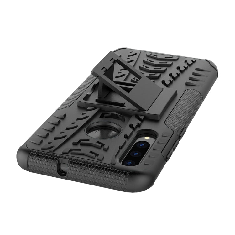 Tire Texture TPU+PC Shockproof Case for Huawei P Smart+ 2019, with Holder My Store