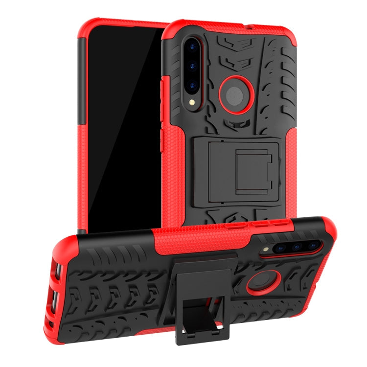 Tire Texture TPU+PC Shockproof Case for Huawei P Smart+ 2019, with Holder My Store