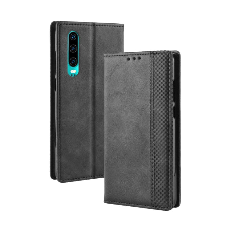 Magnetic Buckle Retro Crazy Horse Texture Horizontal Flip Leather Case for Huawei P30, with Holder & Card Slots & Photo Frame My Store