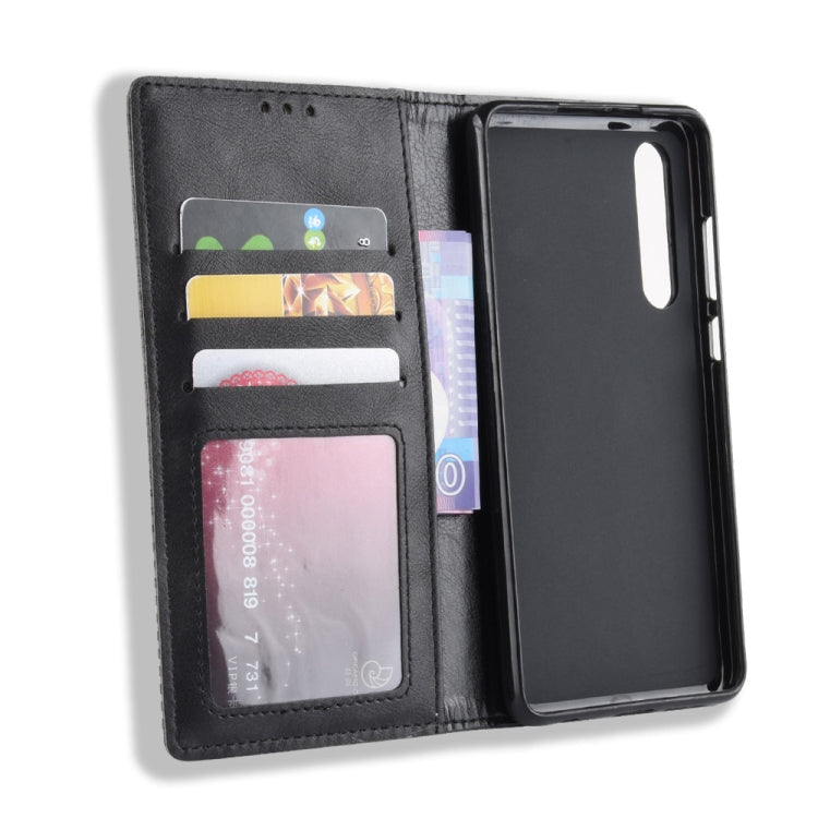 Magnetic Buckle Retro Crazy Horse Texture Horizontal Flip Leather Case for Huawei P30, with Holder & Card Slots & Photo Frame My Store