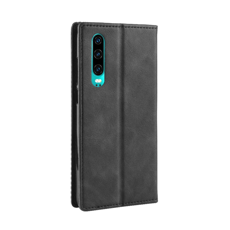 Magnetic Buckle Retro Crazy Horse Texture Horizontal Flip Leather Case for Huawei P30, with Holder & Card Slots & Photo Frame My Store