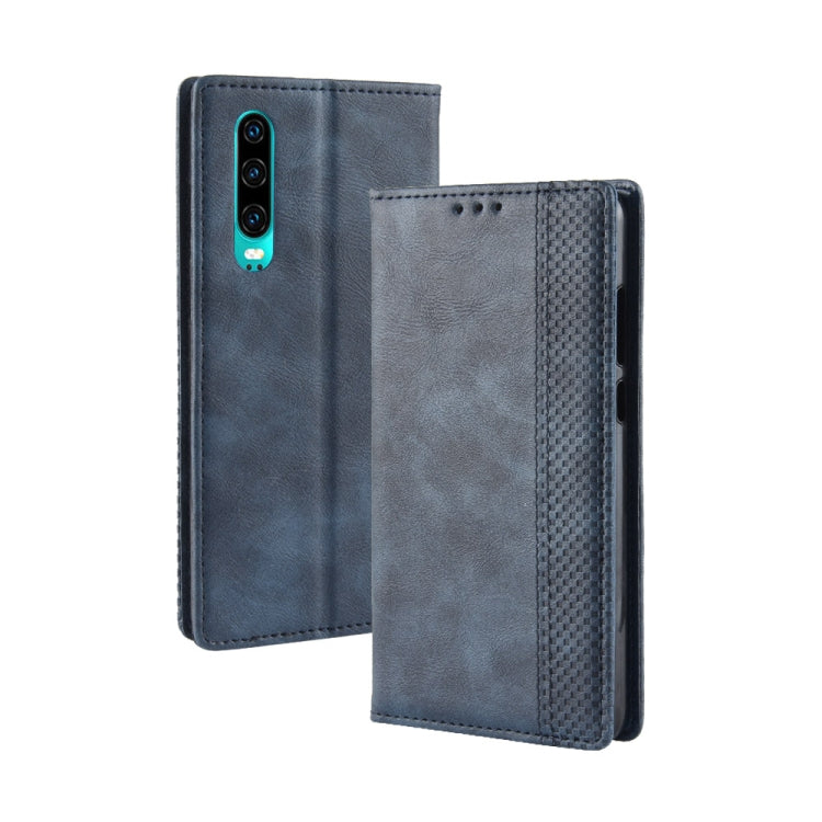 Magnetic Buckle Retro Crazy Horse Texture Horizontal Flip Leather Case for Huawei P30, with Holder & Card Slots & Photo Frame My Store