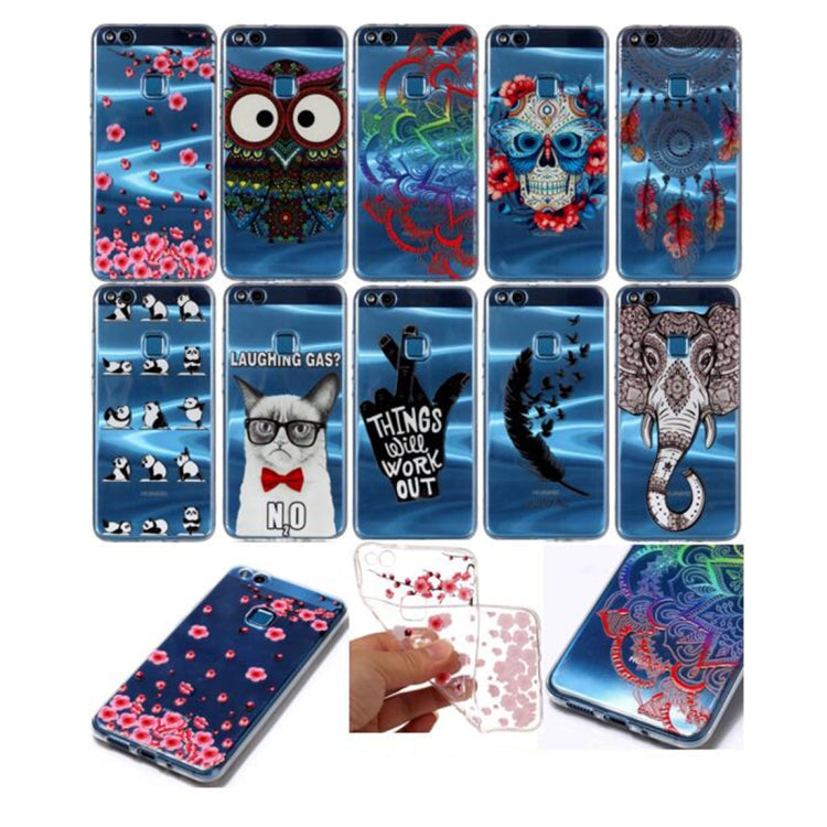 For Huawei  P10 Lite Embossment Tribal Owl Pattern Soft TPU Protective Case