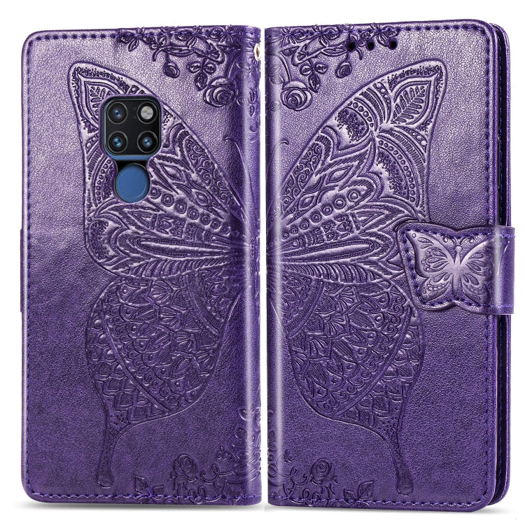 Butterfly Love Flowers Embossing Horizontal Flip Leather Case for Huawei Mate 20, with Holder & Card Slots & Wallet & Lanyard My Store