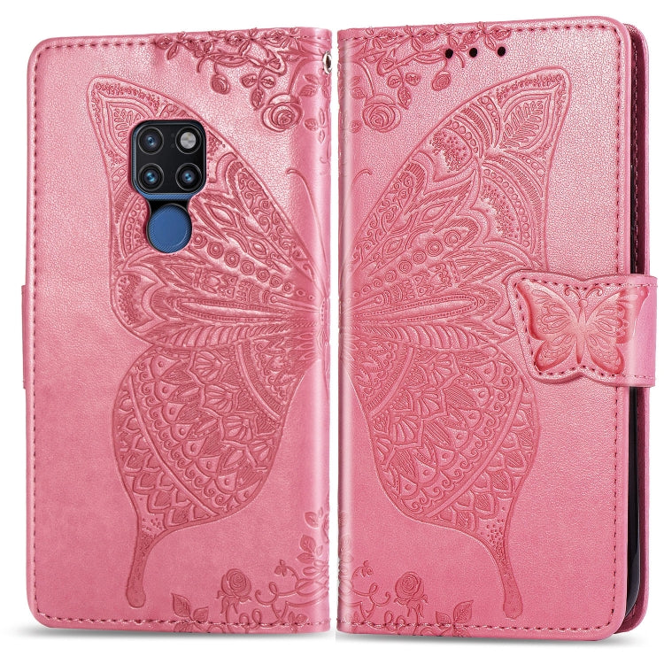 Butterfly Love Flowers Embossing Horizontal Flip Leather Case for Huawei Mate 20, with Holder & Card Slots & Wallet & Lanyard My Store