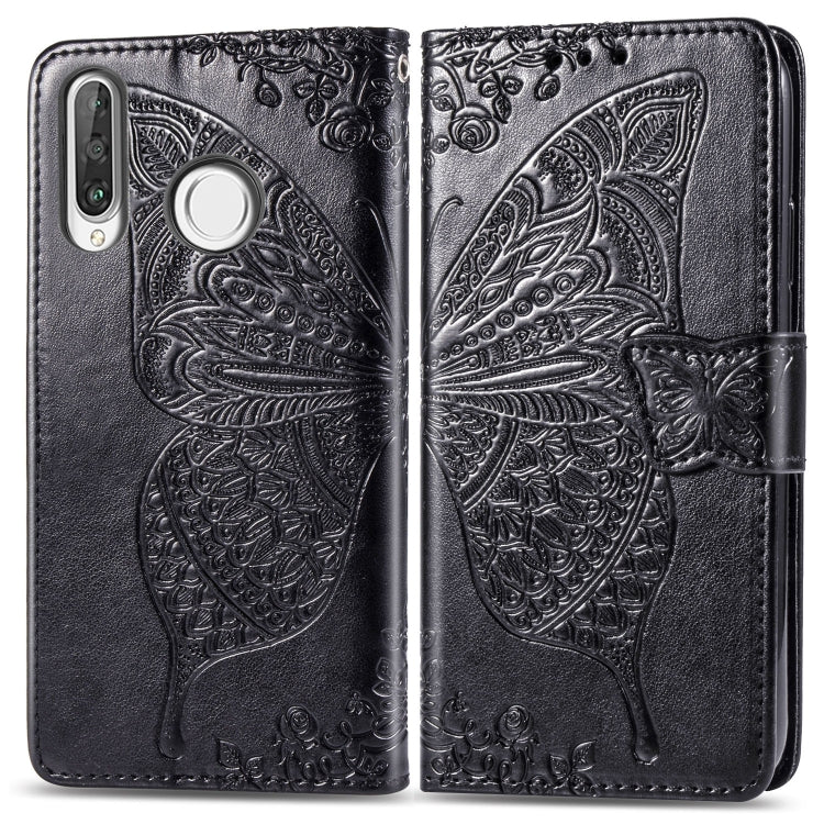 Butterfly Love Flowers Embossing Horizontal Flip Leather Case for Huawei P30 Lite / Nova 4e, with Holder & Card Slots & Wallet & Lanyard