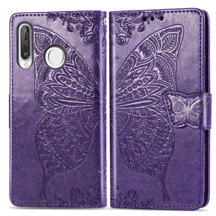 Butterfly Love Flowers Embossing Horizontal Flip Leather Case for Huawei P30 Lite / Nova 4e, with Holder & Card Slots & Wallet & Lanyard My Store