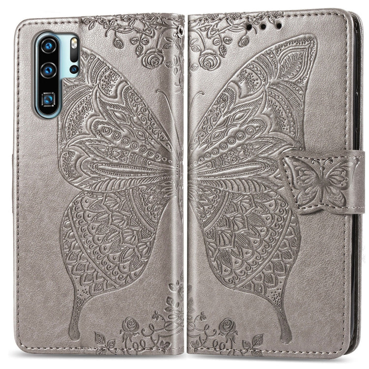 Butterfly Love Flowers Embossing Horizontal Flip Leather Case for Huawei P30 Pro, with Holder & Card Slots & Wallet & Lanyard My Store