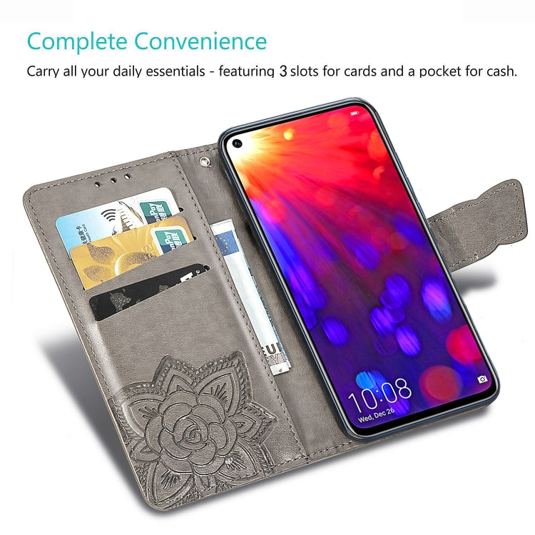 Butterfly Love Flowers Embossing Horizontal Flip Leather Case for Huawei V20, with Holder & Card Slots & Wallet & Lanyard My Store