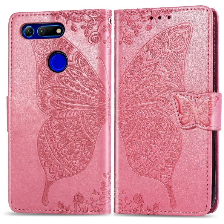 Butterfly Love Flowers Embossing Horizontal Flip Leather Case for Huawei V20, with Holder & Card Slots & Wallet & Lanyard My Store