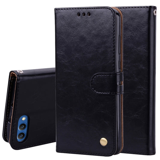 Business Style Oil Wax Texture Horizontal Flip Leather Case for Huawei Honor 10, with Holder & Card Slots & Wallet My Store