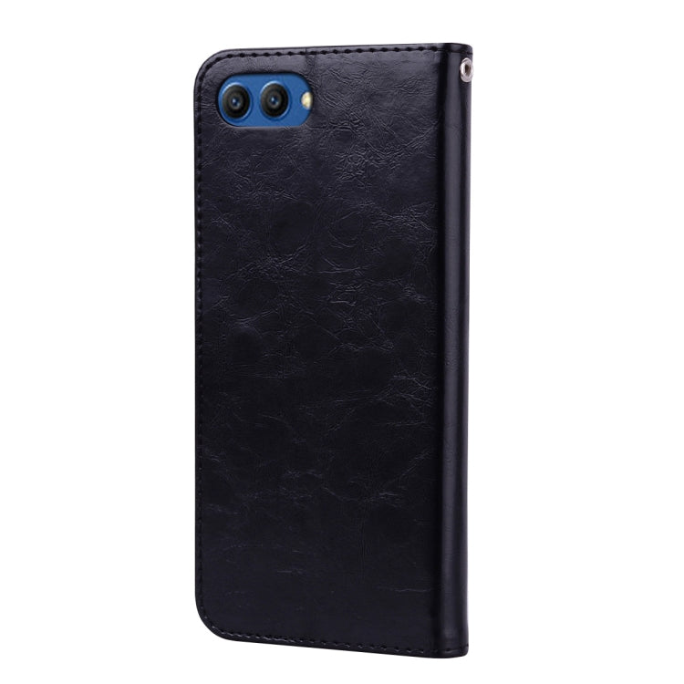 Business Style Oil Wax Texture Horizontal Flip Leather Case for Huawei Honor 10, with Holder & Card Slots & Wallet