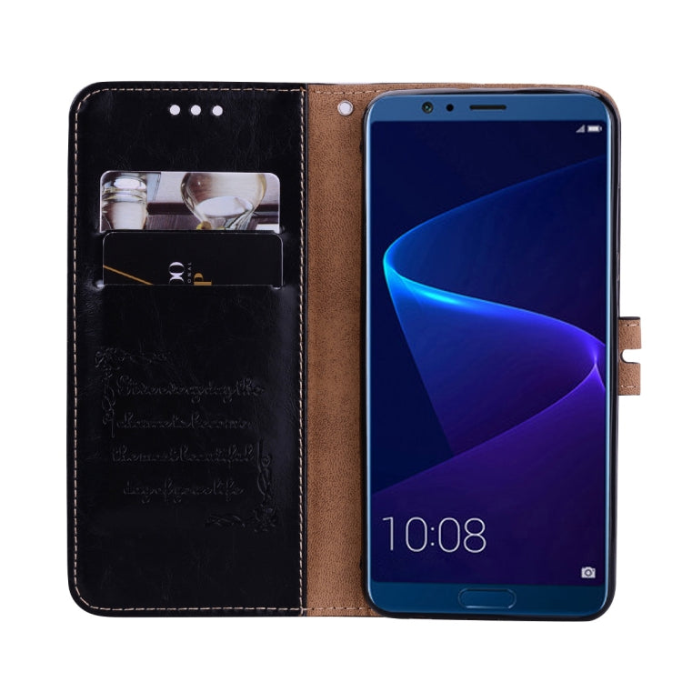 Business Style Oil Wax Texture Horizontal Flip Leather Case for Huawei Honor 10, with Holder & Card Slots & Wallet My Store