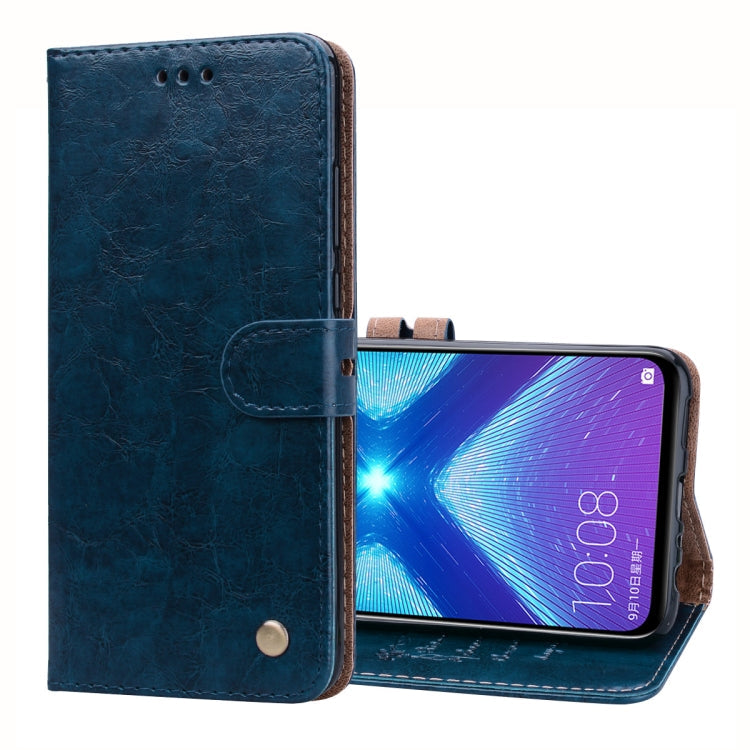 Business Style Oil Wax Texture Horizontal Flip Leather Case for Huawei Honor 8X, with Holder & Card Slots & Wallet My Store