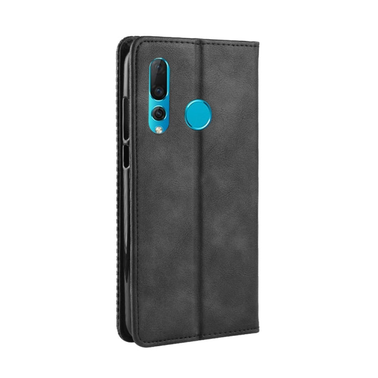 Magnetic Buckle Retro Texture Horizontal Flip Leather Case for Huawei nova 4, with Holder & Card Slots & Wallet