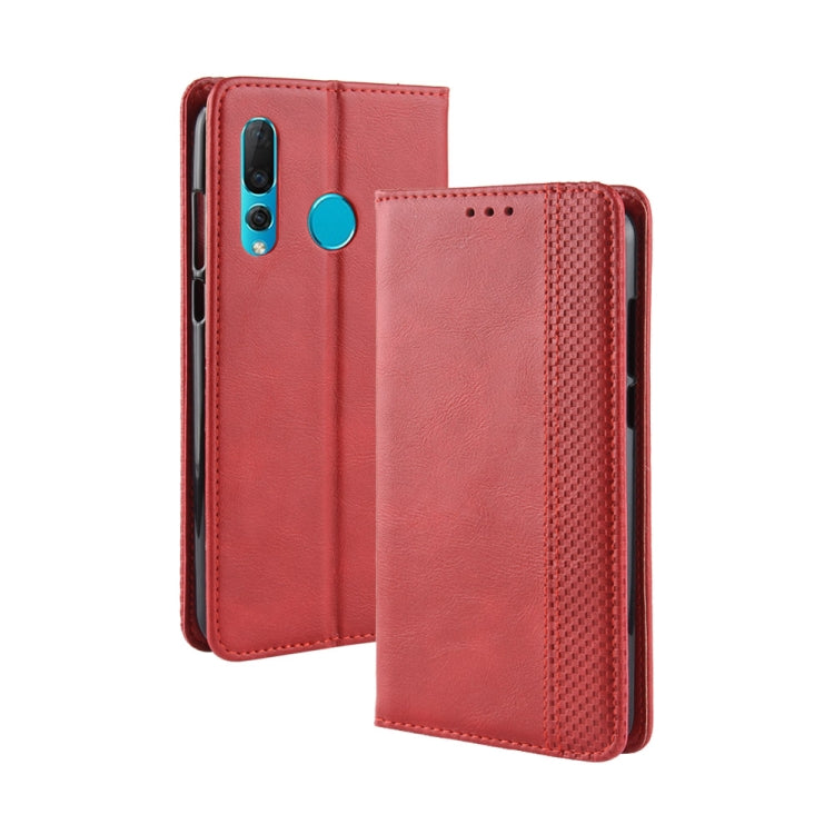 Magnetic Buckle Retro Texture Horizontal Flip Leather Case for Huawei nova 4, with Holder & Card Slots & Wallet