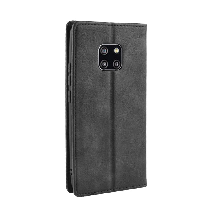 Magnetic Buckle Retro Texture Horizontal Flip Leather Case for Huawei Mate 20 Pro, with Holder & Card Slots & Wallet