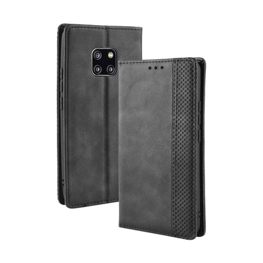 Magnetic Buckle Retro Texture Horizontal Flip Leather Case for Huawei Mate 20 Pro, with Holder & Card Slots & Wallet