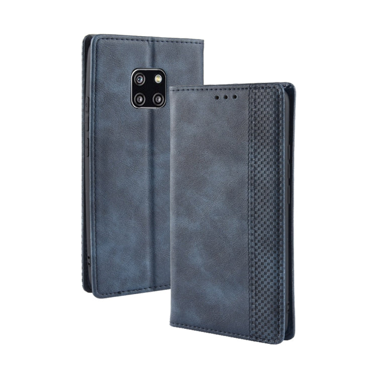 Magnetic Buckle Retro Texture Horizontal Flip Leather Case for Huawei Mate 20 Pro, with Holder & Card Slots & Wallet