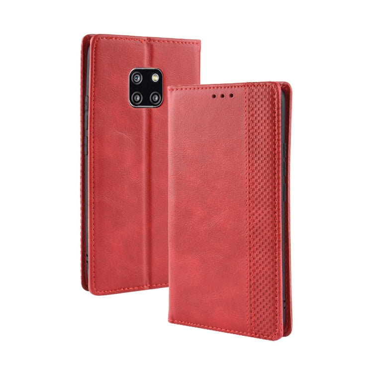 Magnetic Buckle Retro Texture Horizontal Flip Leather Case for Huawei Mate 20 Pro, with Holder & Card Slots & Wallet