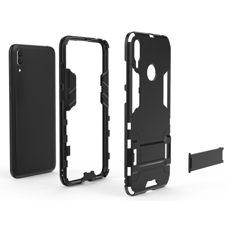 Shockproof PC + TPU Case for Huawei Y7(2019), with Holder