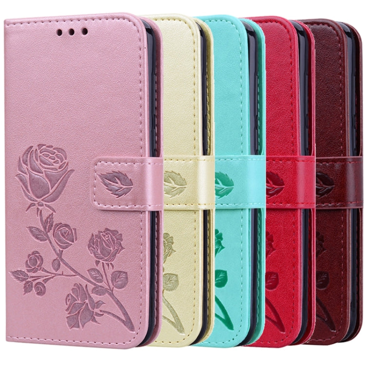 Rose Embossed Horizontal Flip PU Leather Case for Huawei P Smart 2019, with Holder & Card Slots & Wallet