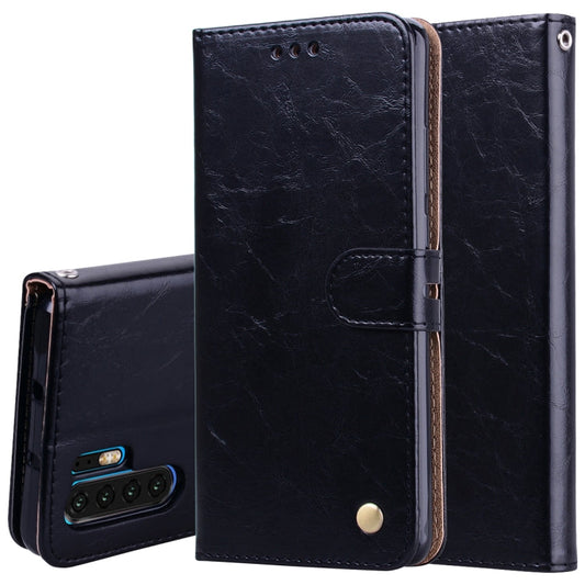 Business Style Oil Wax Texture Horizontal Flip Leather Case for Huawei P30 Pro, with Holder & Card Slots & Wallet