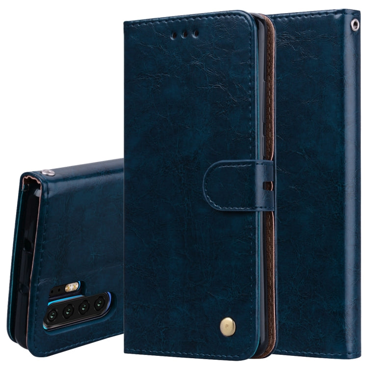 Business Style Oil Wax Texture Horizontal Flip Leather Case for Huawei P30 Pro, with Holder & Card Slots & Wallet My Store